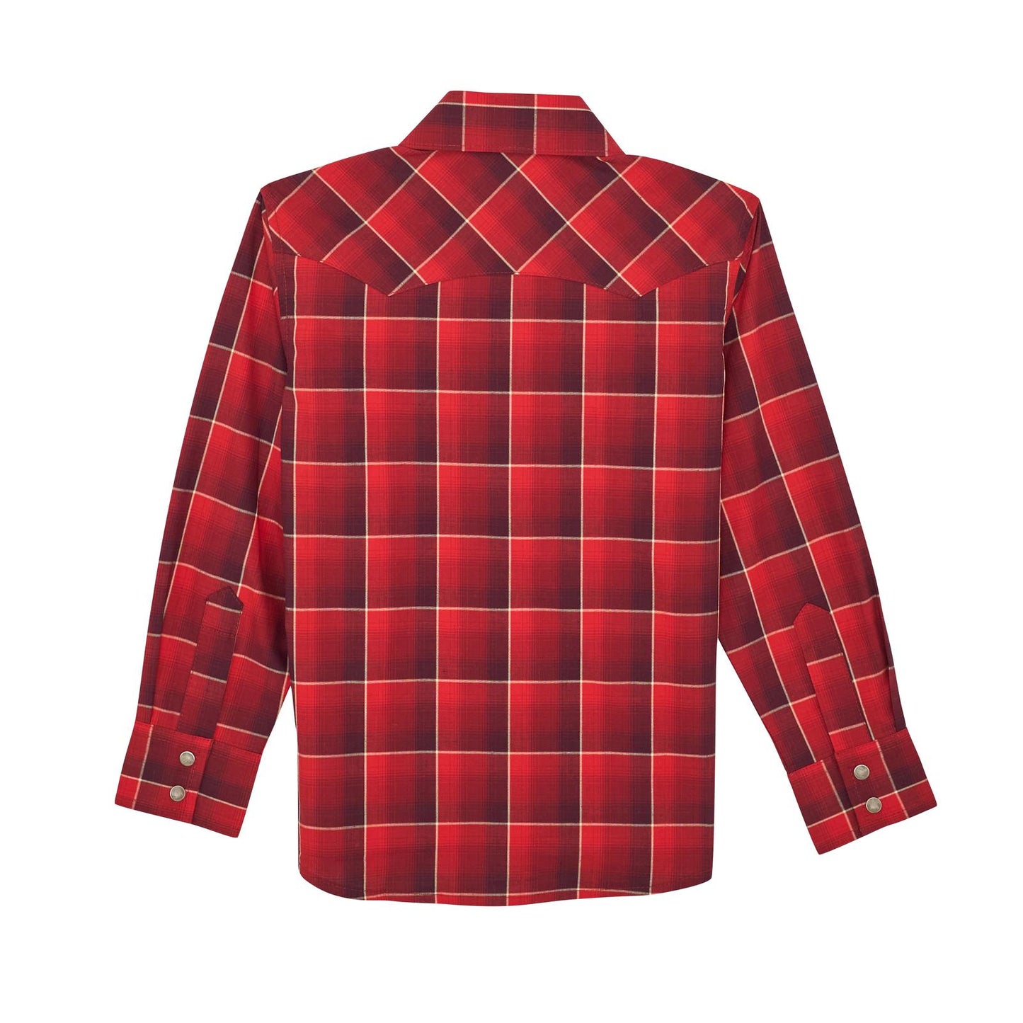 Wrangler Boys Retro Long Sleeve Shirt - Red Plaid