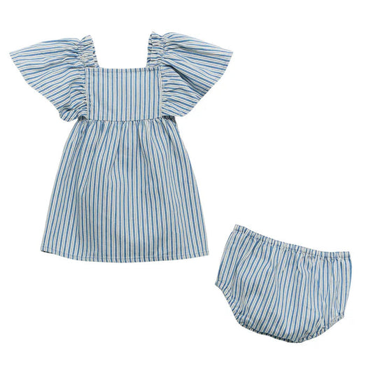 Wrangler Baby Girl's Denim Dress Set