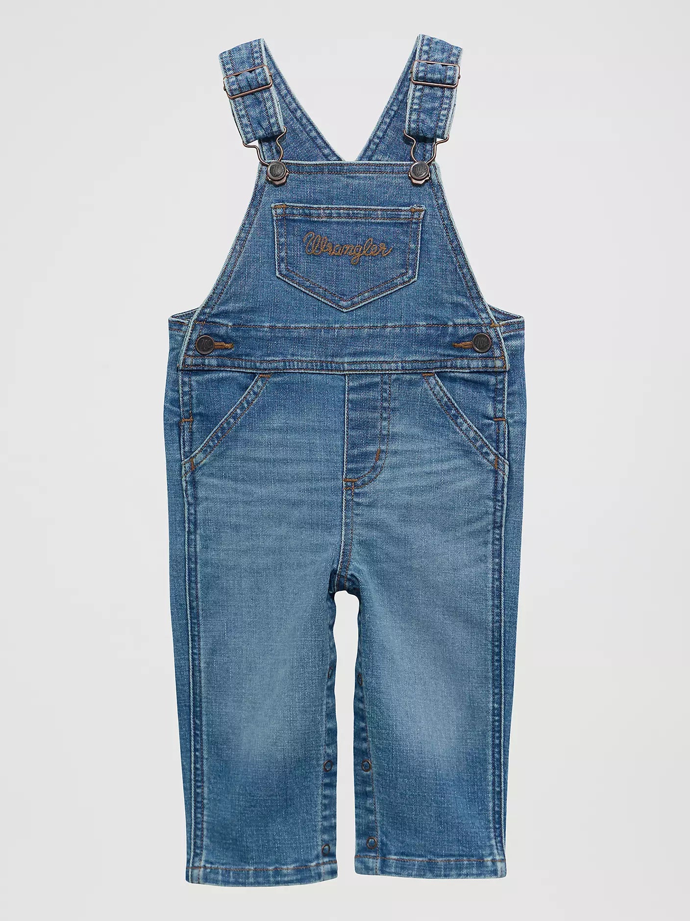 Wrangler Little Girl's Denim Overalls