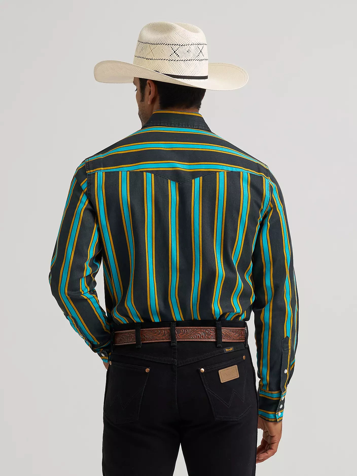 Wrangler Men's Vintage-Inspired Brushpopper Western Snap Workshirt