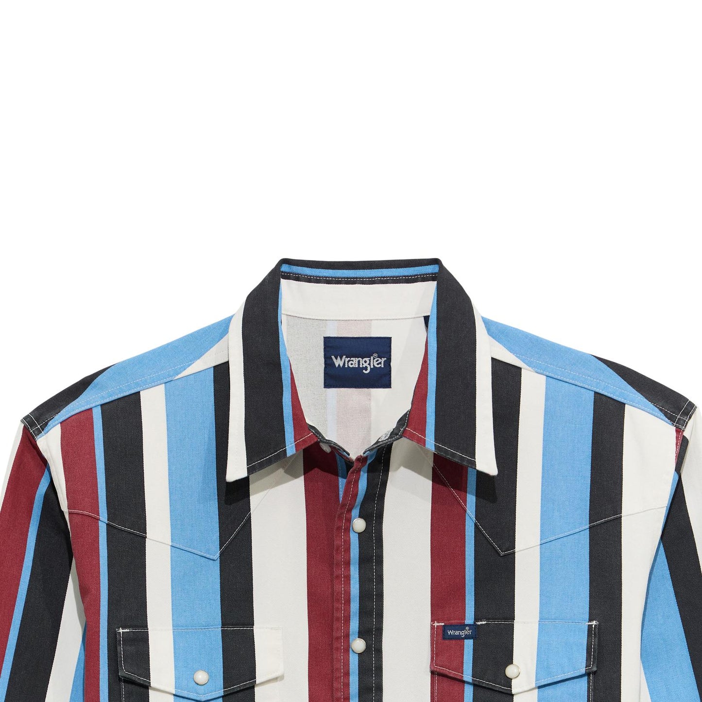 Wrangler Boys Vintage Brushpopper Long Sleeve Shirt - Blue Multi