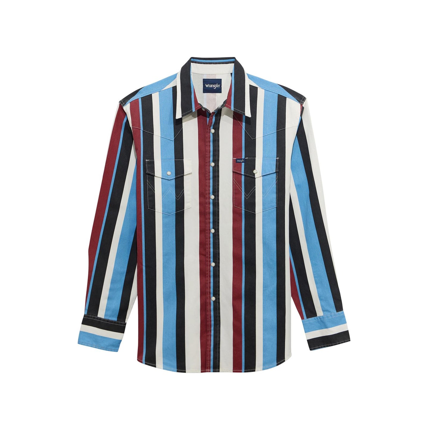 Wrangler Boys Vintage Brushpopper Long Sleeve Shirt - Blue Multi