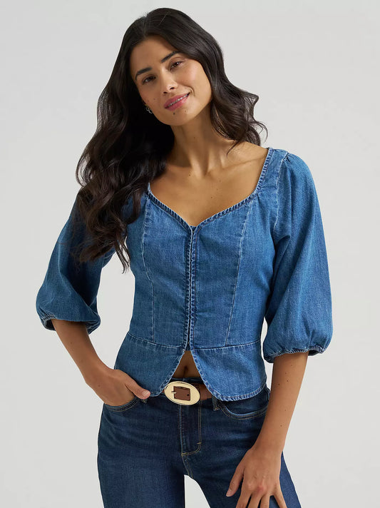 Wrangler Women's Denim Corset Top