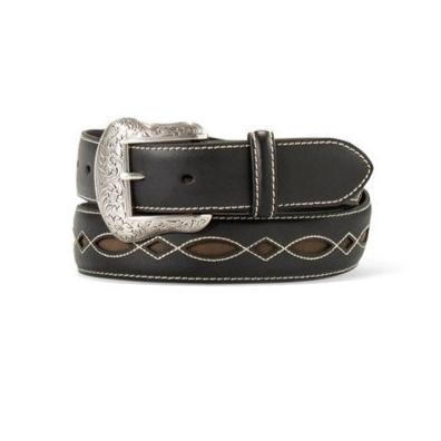 Ariat Boot Stitch Filigree Leather Belt Black