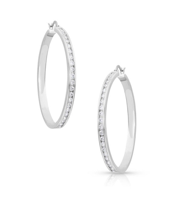 Montana Silversmith Star Light Lined Hoop Earrings