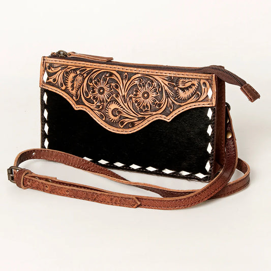 American Darling Small Crossbody Hand Tooled Genuine Leather Women's Handbag