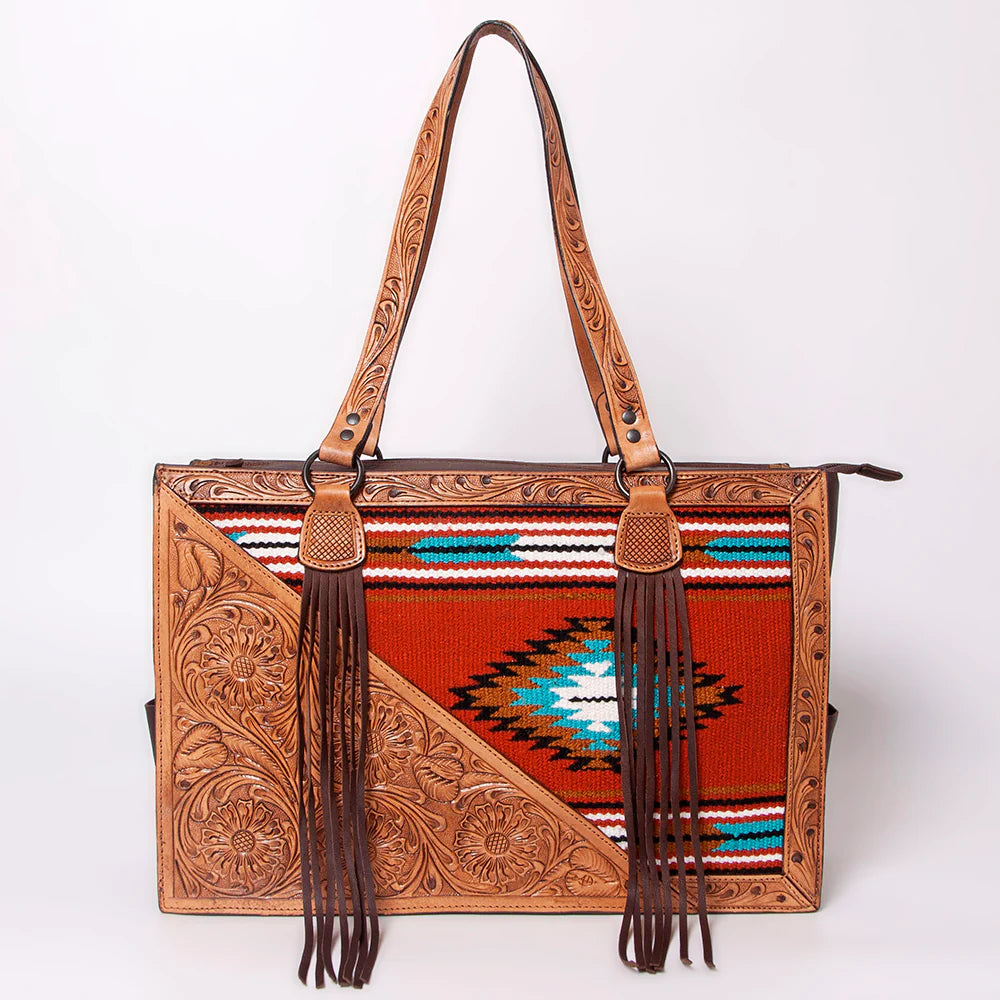 American Darling Tote Genuine Western Leather Hand-Tooled Concealed Carry