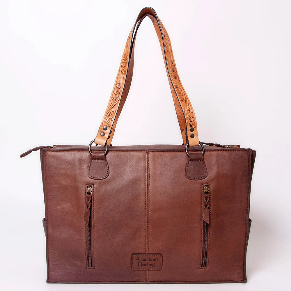 American Darling Tote Genuine Western Leather Hand-Tooled Concealed Carry