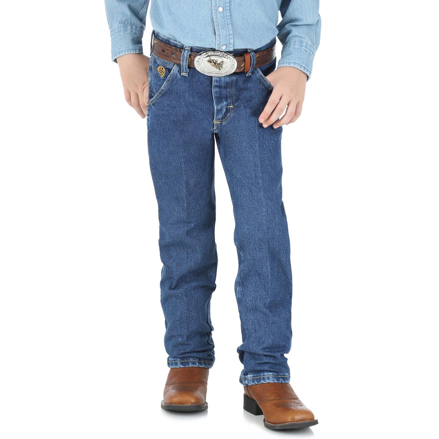 Wrangler George Strait  Boys Original Cowboy Cut Jean - Heavy Stone Denim