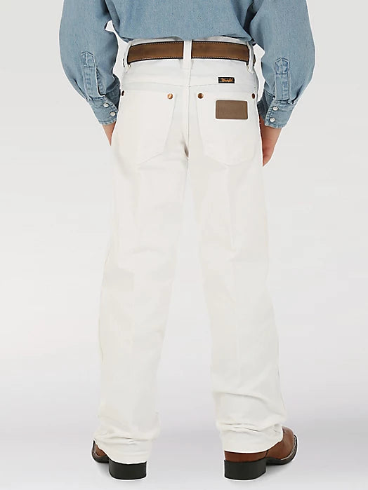 Wrangler Boy's Jeans - White Cowboy Cut Original Fit Slim