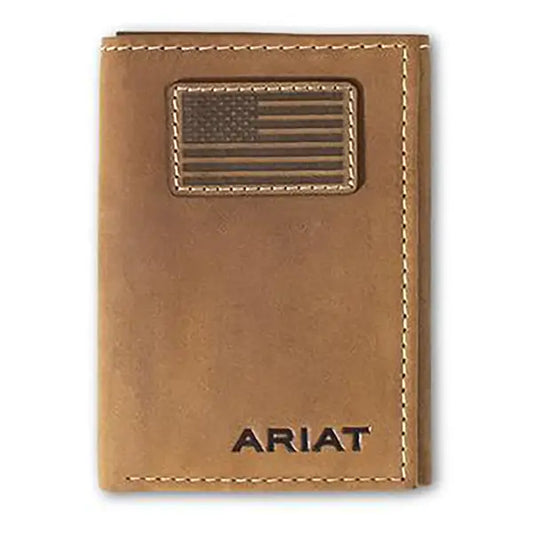 Ariat Trifold American Flag Patch Wallet