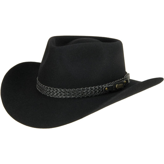 Akubra Felt Hat Snowy River Black