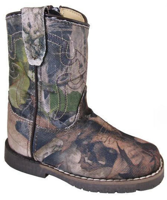 Smoky Mountain Kids Camo Square Toe Boots