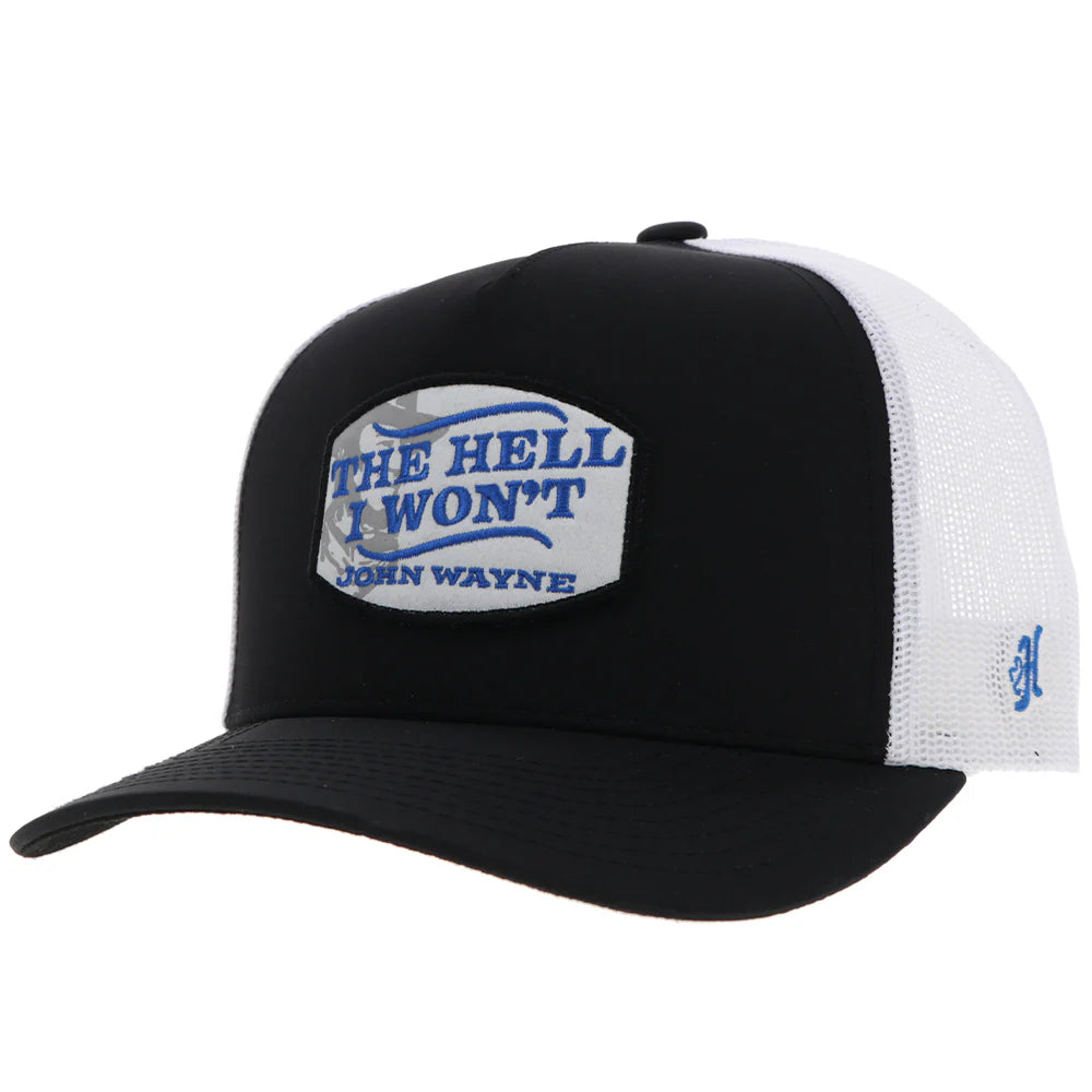 Hooey Ball Cap "John Wayne" Hat White and Black