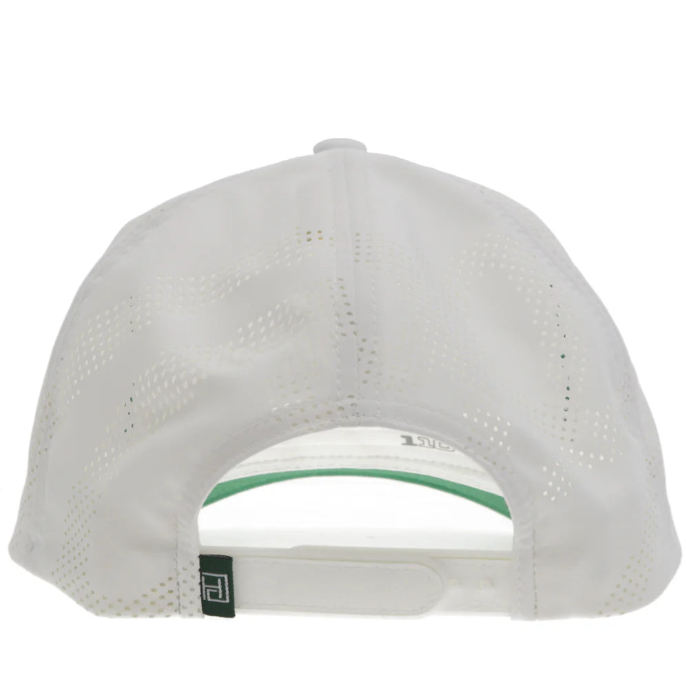 Hooey Ball Cap "Cowboy Golf" Hat White with Green and White Patch