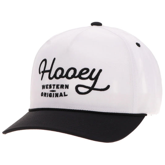 Hooey Ball Cap "OG" Hooey Hat White with Black Stitching