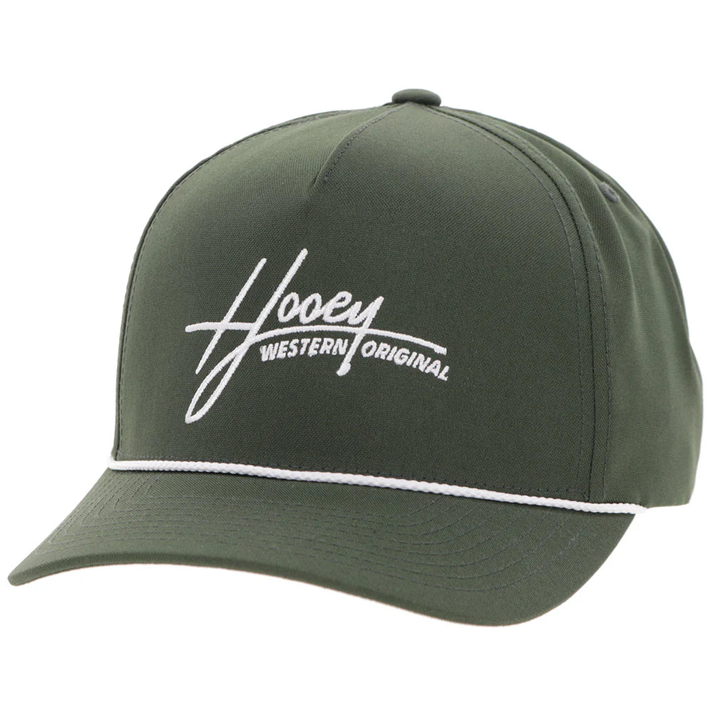 Hooey Ball Cap "Mark Out" Green with White Stitching