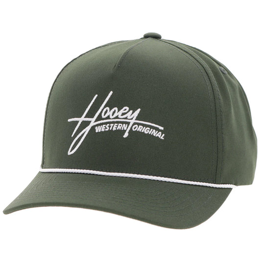 Hooey Ball Cap "Mark Out" Green with White Stitching