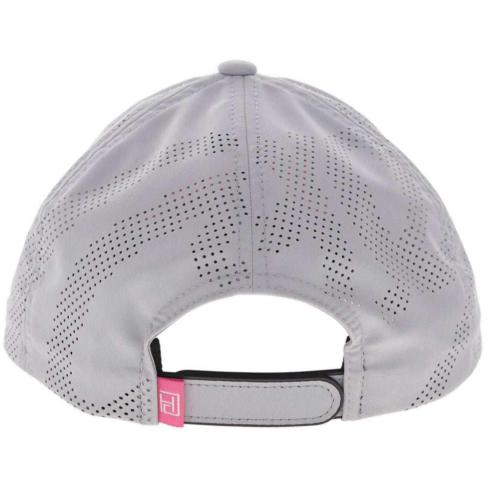 Hooey Ball Cap "Cowgirl Golf" Grey with Pink Stitching