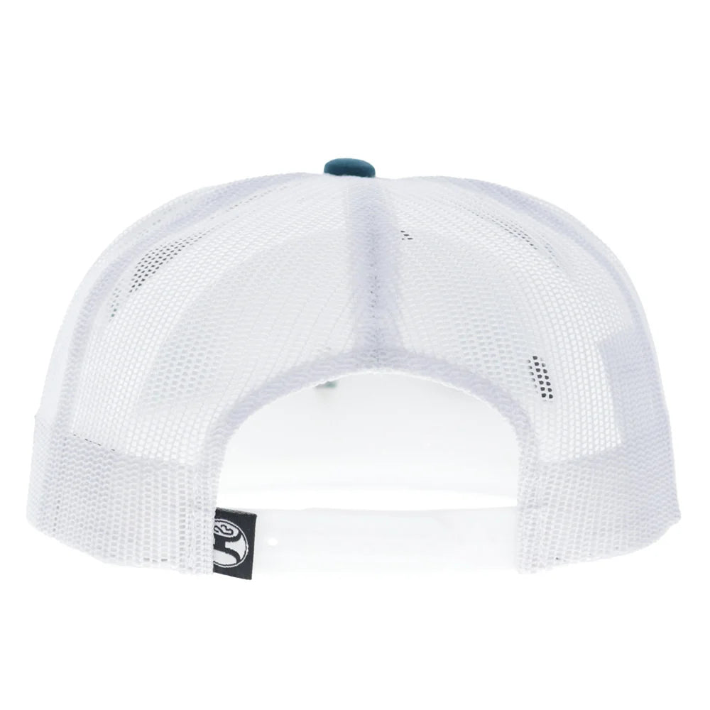 Hooey Ball Cap Trip 5-Panel Trucker Snapback Hat Blue and White