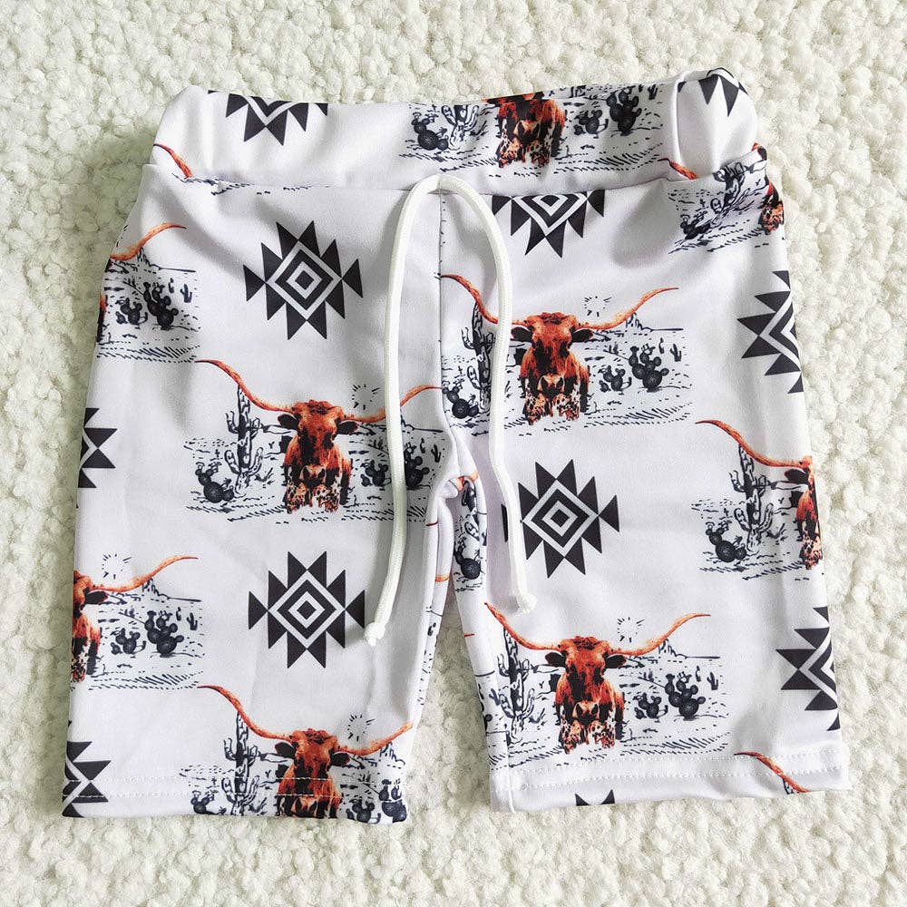 Aier - Baby Boys Western Cow Swimsuits Trunk