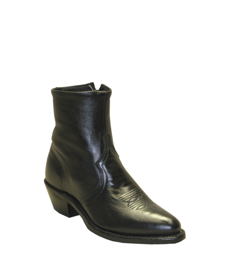 Sage Men's Boots - Black Ankle Boot with Zipper