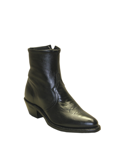 Sage Men's Boots - Black Ankle Boot with Zipper