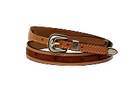 3-D Belt Co. Brown Ostrich Print Hatband