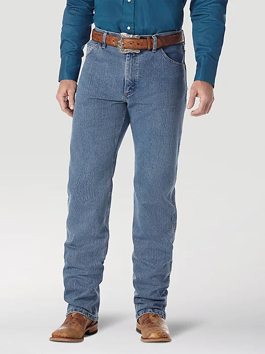 Wrangler Men's Advanced Comfort Cowboy Cut Stone Bleach