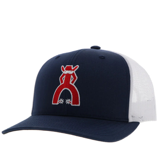 Hooey Ball Cap -  "Punchy" Navy/White with Red & White Logo