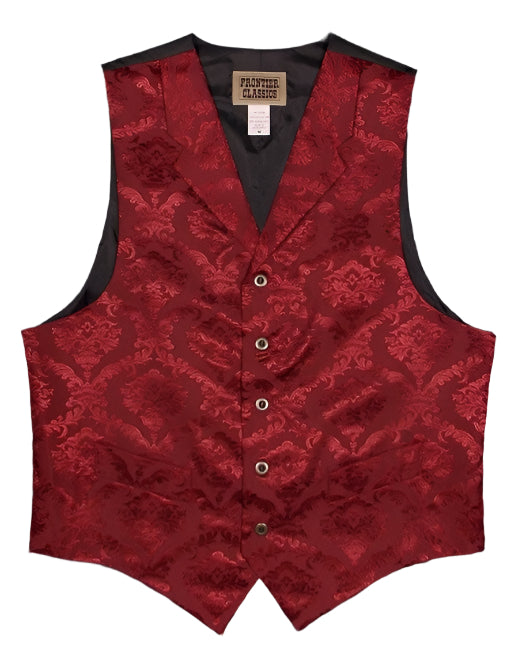 Frontier Classics "Richland" Old West Vest - Burgundy