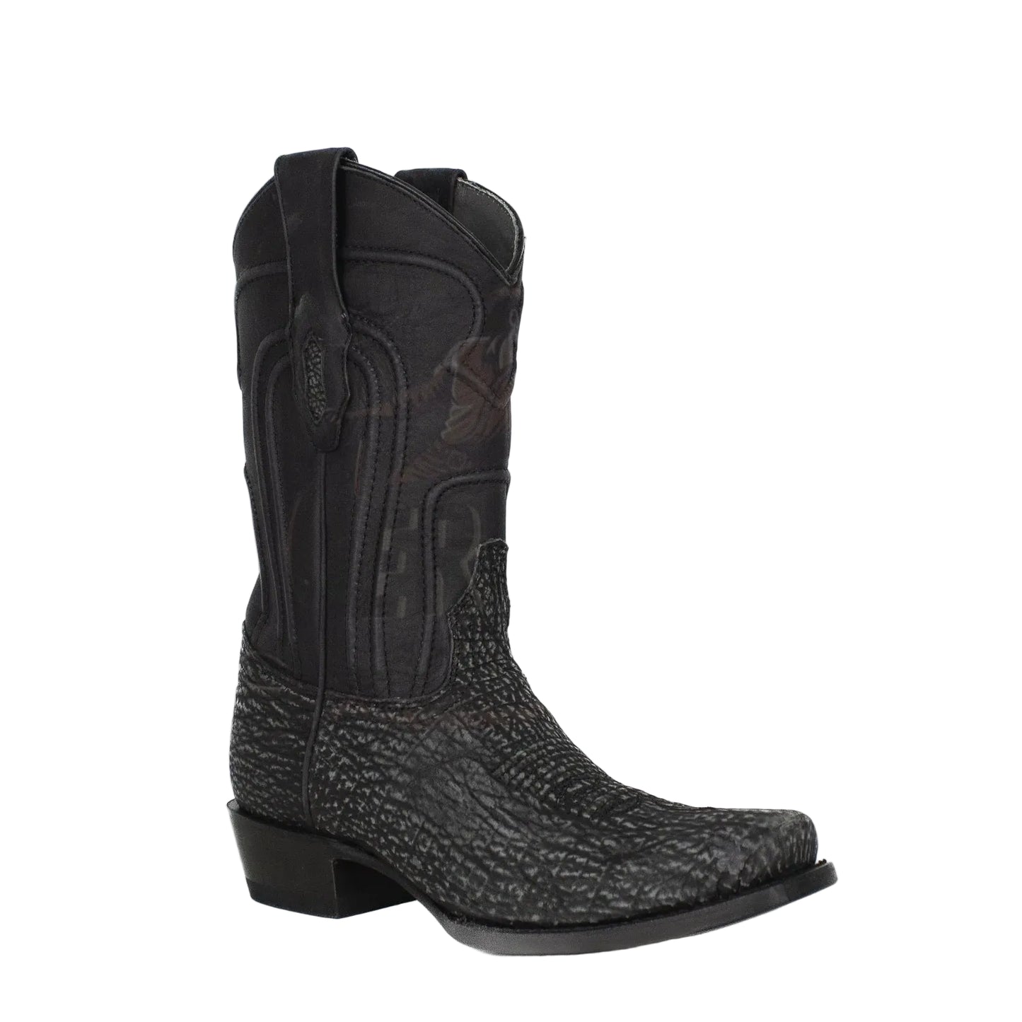 Los Altos Men's Boots - Tiburon Rustic Shark Black Boot