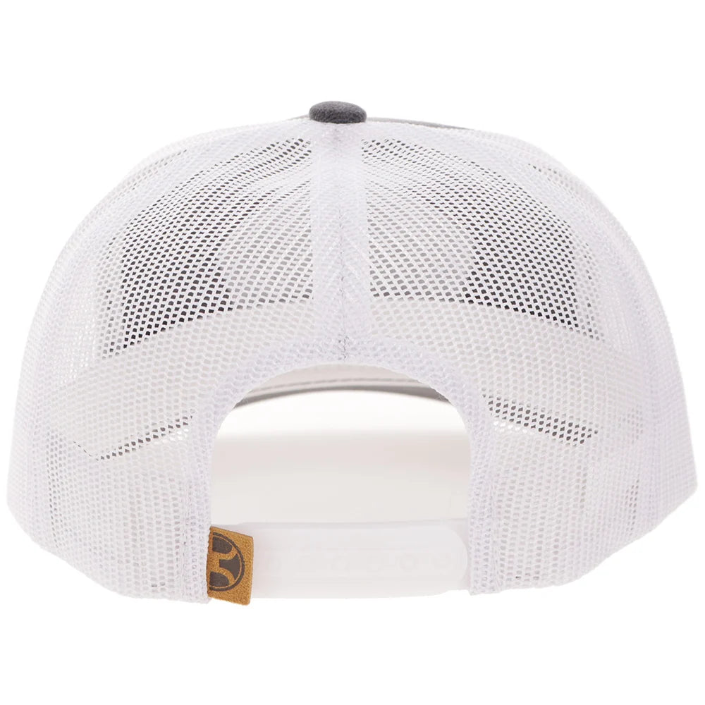Hooey Ball Cap "Outfitters" Hat Black and White with Brown Patch