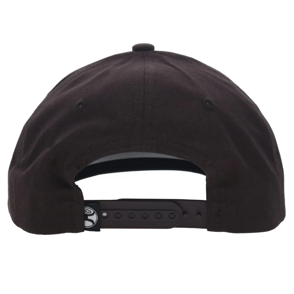 Hooey Ball Cap Bass 5-Panel Full Surround Snapback Hat Brown