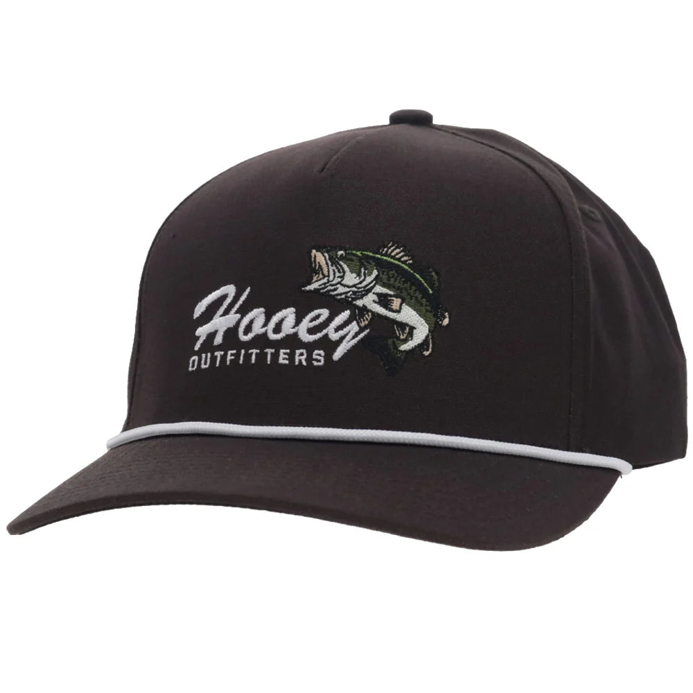 Hooey Ball Cap Bass 5-Panel Full Surround Snapback Hat Brown