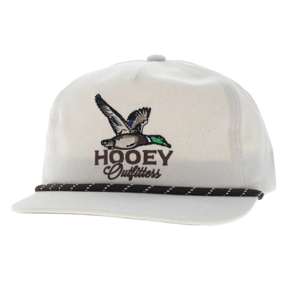 Hooey Ball Cap Mallard 5-Panel Full Surround Snapback Hooey Hat Cream