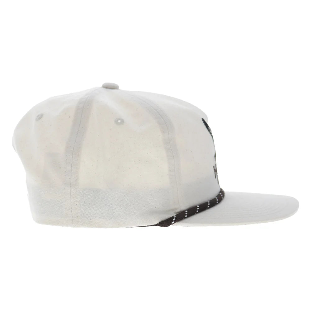 Hooey Ball Cap Mallard 5-Panel Full Surround Snapback Hooey Hat Cream