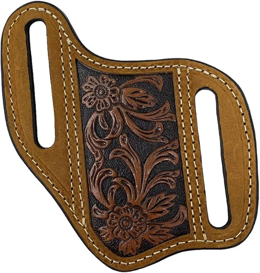 Ariat Knife Sheath Leather Embossed Floral Brown