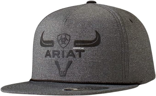 Ariat Flexfit 110 Mens Cap, Cloth Longhorn Heather Black