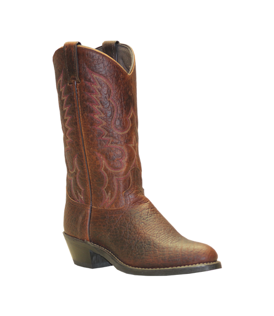 Abilene Men's Boots - Antiqued Brown Bison Round Toe