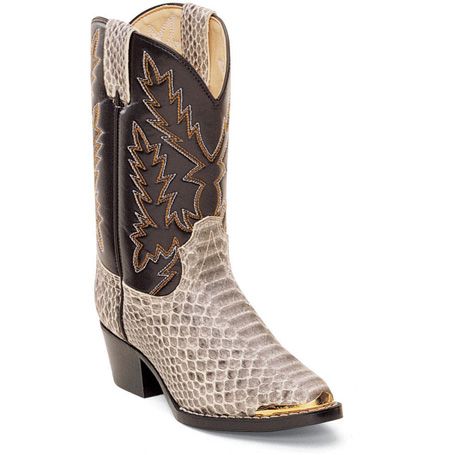 Durango Children's Snake Print Boots Natural