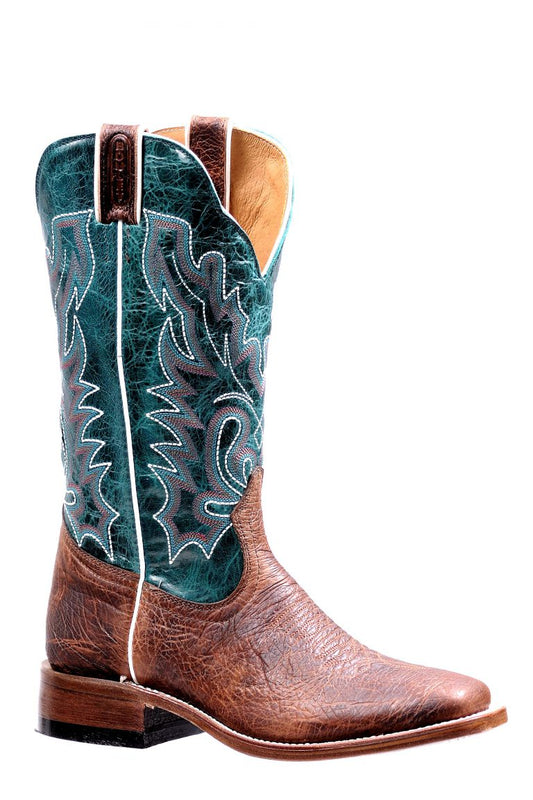 Boulet Women's Wide Square Toe Brown & Teal Boots