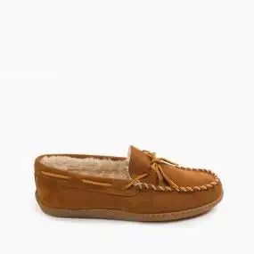 Minnetonka Men's Slippers - Brown Pile Lined Hardsole