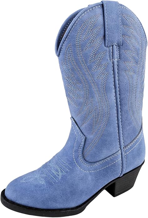 Smoky Mountain Girls' Mesquite Western Boot Round Toe Indigo