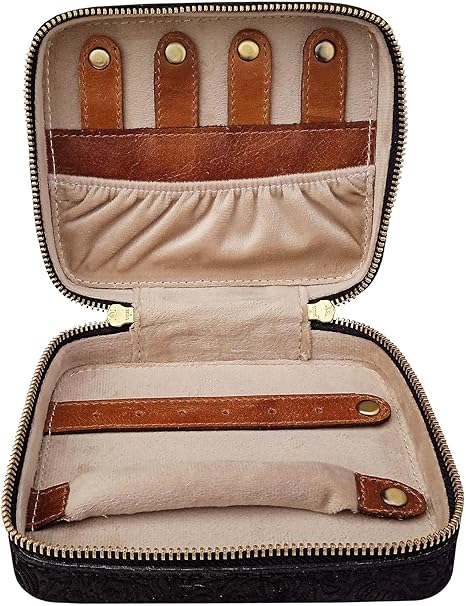 Challenger Western Tooled Jewelry Travel Case Box