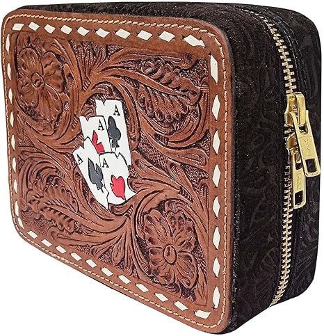 Challenger Western Tooled Jewelry Travel Case Box