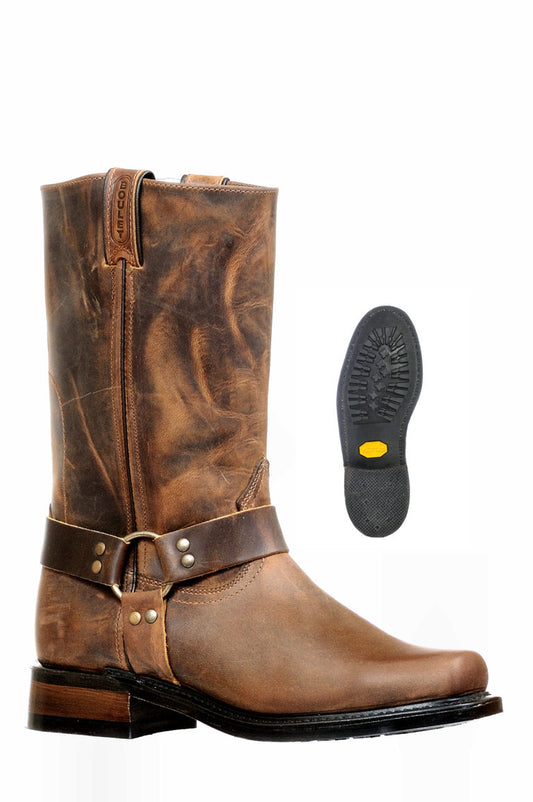 Boulet Men's Boots - Brown Square Toe Biker Boot