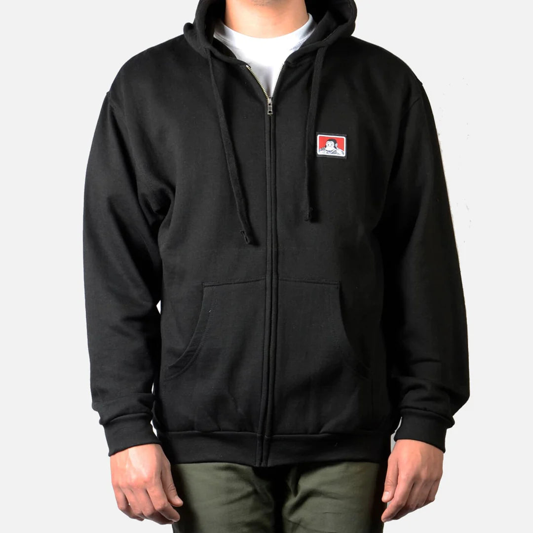 Ben Davis Men's Hooded Full Zip Sweatshirt - Black