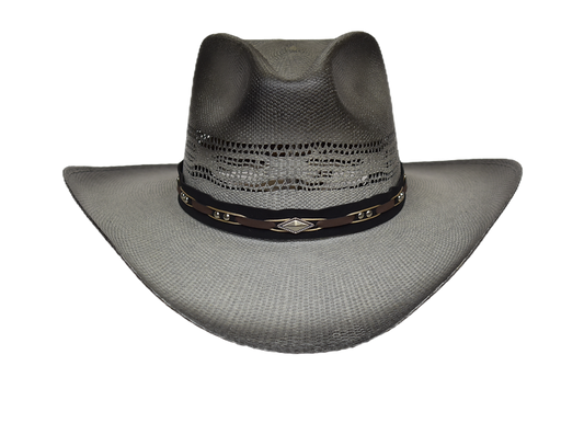 Lone Star Yellowstone Palm Leaf Hat Black & Grey Ombre