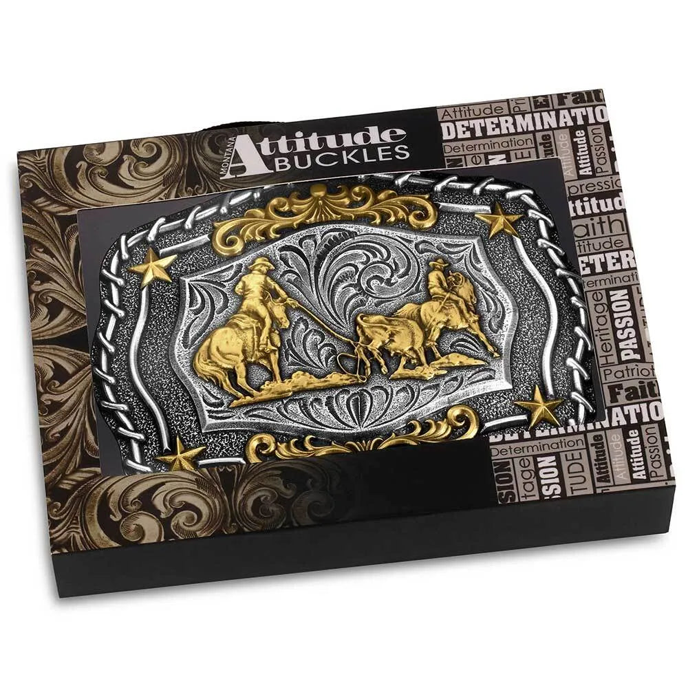 Montana Silversmiths Attitude The Roundup Team Roper Buckle